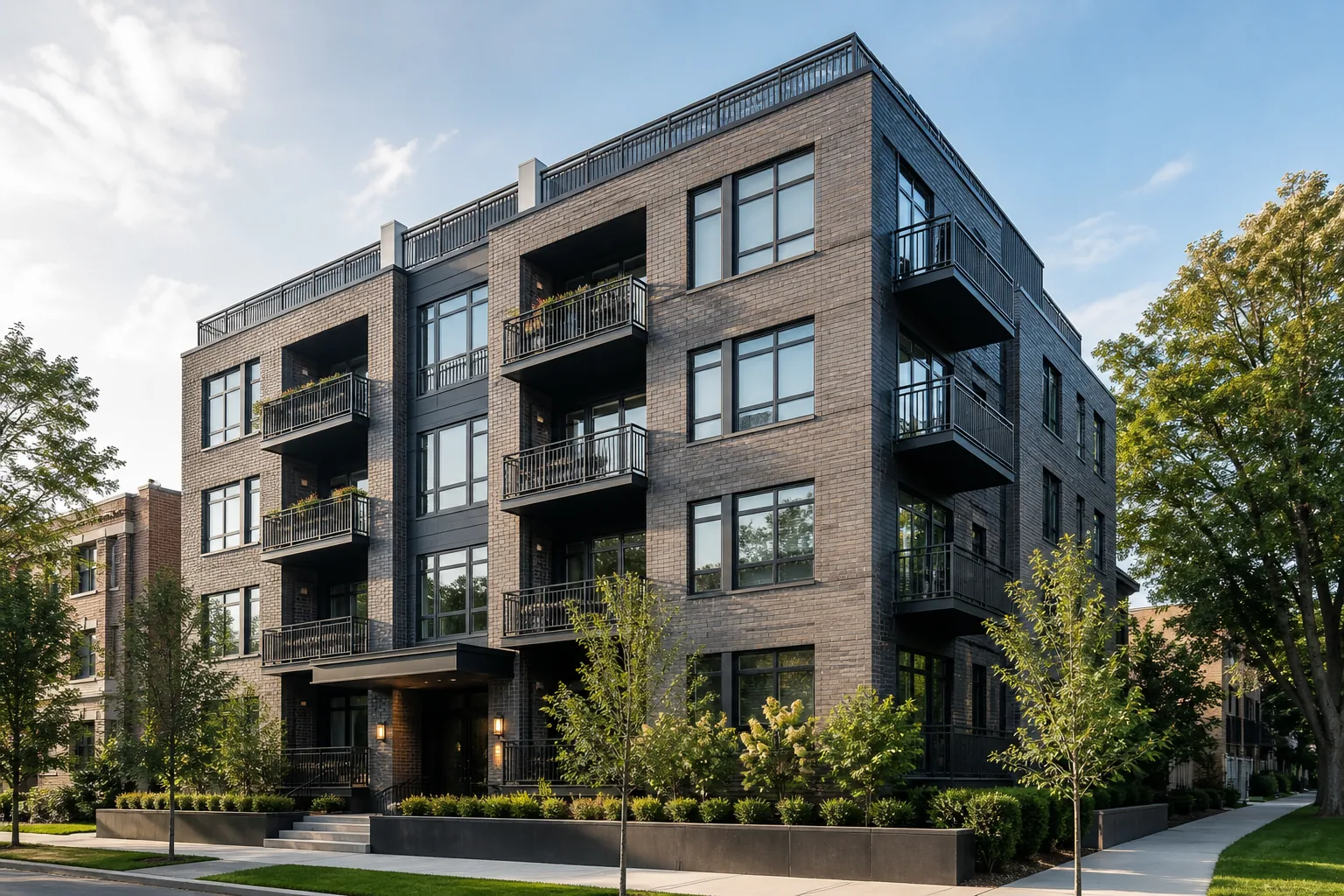 Modern Chicago apartment building managed with MainteGO
